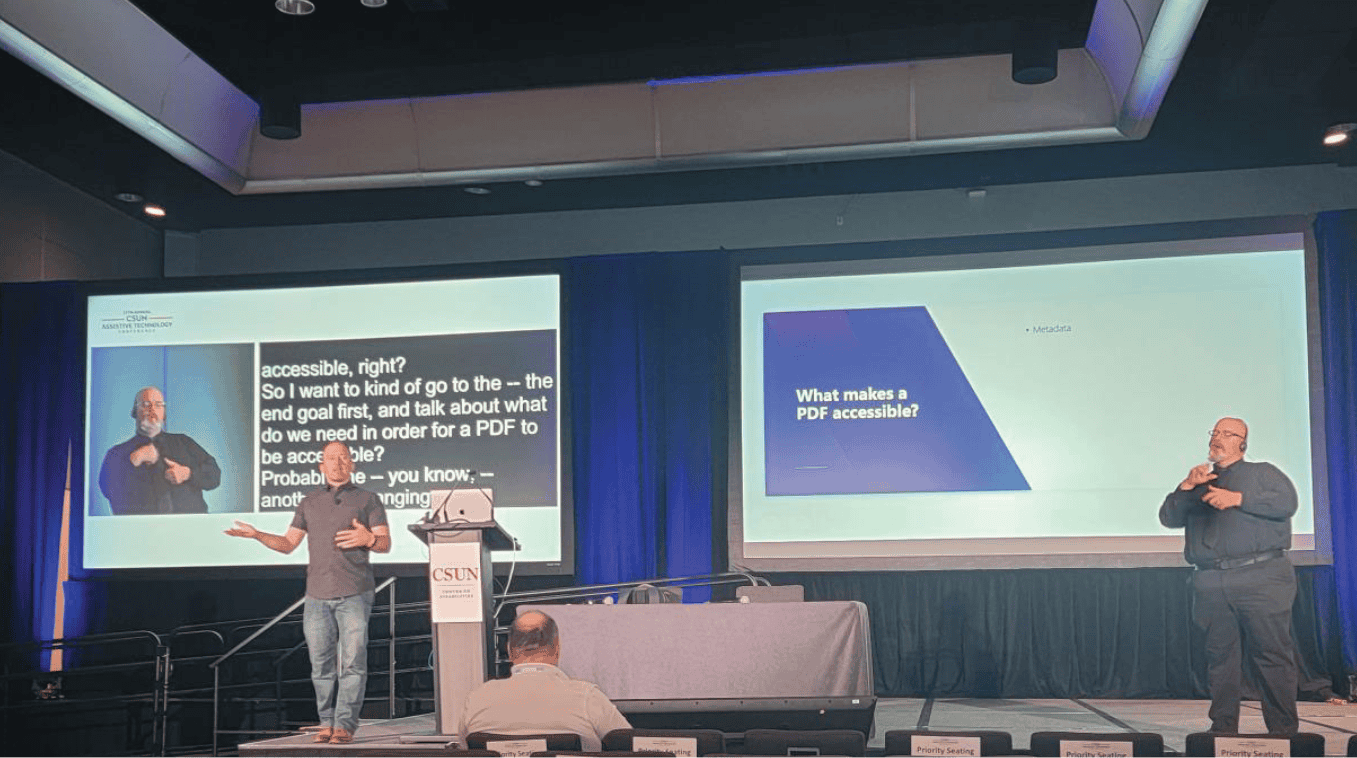 Chad giving a presentation at CSUN.