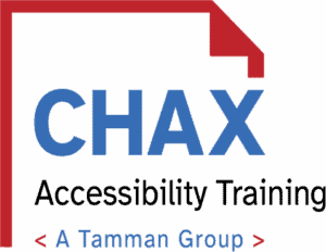 Chax Accessibility Training logo, a Tamman group company